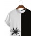 Men's Coconut Tree Black and White Short Sleeve T-Shirt