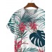 Tropical Flower Print Short Sleeve T-Shirt