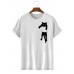 Men's Casual Fun Cat Short Sleeve T-Shirt